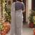 Grey  cotton khadi saree with blouse