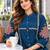 women ethnic motifs embroidered regular sequinned kurta with trousers