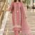 women ethnic motifs embroidered regular kurta with trousers & with dupatta