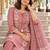 women ethnic motifs embroidered regular kurta with trousers & with dupatta