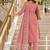 women ethnic motifs embroidered regular kurta with trousers & with dupatta