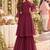 women floral embroidered empire thread work kurta with sharara & with dupatta