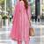 women ethnic motifs printed regular sequinned  cotton kurta with trousers & with dupatta
