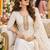 women ethnic motifs embroidered regular kurta with trousers & dupatta
