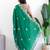 Green embroidered beads and stones saree