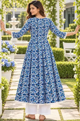 women floral printed kurta & palazzos & dupatta