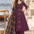women ethnic motifs embroidered regular thread work  cotton kurta with palazzos & with