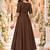 women ethnic motifs empire mirror work chanderi silk kurta with palazzos & with dupatta
