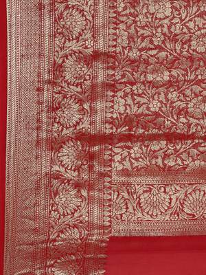 Pink bandhani printed zari saree 5