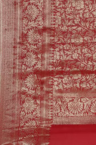 Pink bandhani printed zari saree
