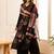 women floral regular thread work kurta with palazzos & with dupatta