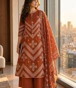 women ethnic motifs embroidered regular mirror work  cotton kurta with palazzos & with