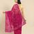 Magenta magenta floral embroidered net saree