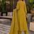 women floral embroidered tiered thread work chanderi cotton kurta with trousers & with dupatta