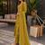 women floral embroidered tiered thread work chanderi cotton kurta with trousers & with dupatta