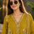 women floral embroidered tiered thread work chanderi cotton kurta with trousers & with dupatta