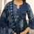 women ethnic motifs printed regular mirror work  cotton kurta with trousers & with dupatta