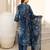 women ethnic motifs printed regular mirror work  cotton kurta with trousers & with dupatta