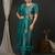 Teal teal ethnic motifs woven design zari kanjeevaram saree