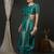 Teal teal ethnic motifs woven design zari kanjeevaram saree