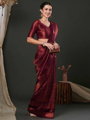 Purple purple ethnic motifs woven design kanjeevaram saree 2