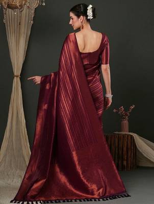 Purple purple ethnic motifs woven design kanjeevaram saree 3