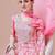 women floral printed mirror work kurta with trousers & with dupatta