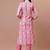 women floral printed mirror work kurta with trousers & with dupatta