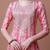 women floral printed mirror work kurta with trousers & with dupatta