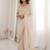 Off white embellished zari satin heavy work saree