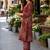 women ethnic motifs printed regular  cotton kurta with trousers
