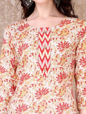 women floral printed kurta with trousers & with dupatta 7