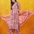women ethnic motifs printed regular thread work kurta with palazzos & with dupatta
