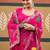 Pink bandhani sequinned  chiffon designer bandhani saree