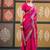 Pink bandhani sequinned  chiffon designer bandhani saree
