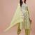 women floral printed mirror work kurta with trousers & with dupatta