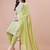 women floral printed mirror work kurta with trousers & with dupatta