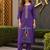 women ethnic motifs embroidered regular thread work kurta with trousers
