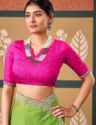 Off white tie and dye embroidered poly chiffon designer bandhani saree 5