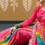 Pink bandhani embroidered  chiffon designer bandhani saree