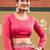 Pink bandhani embroidered  chiffon designer bandhani saree