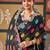Black bandhani embroidered poly chiffon designer bandhani saree