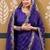Purple bandhani embroidered  chiffon designer bandhani saree