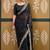 Black bandhani embroidered  chiffon designer bandhani saree