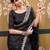 Black bandhani embroidered  chiffon designer bandhani saree