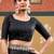Black bandhani embroidered  chiffon designer bandhani saree