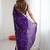 Purple embellished sequinned satin designer saree