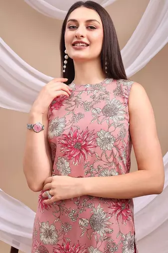 women floral printed regular kurta with palazzos