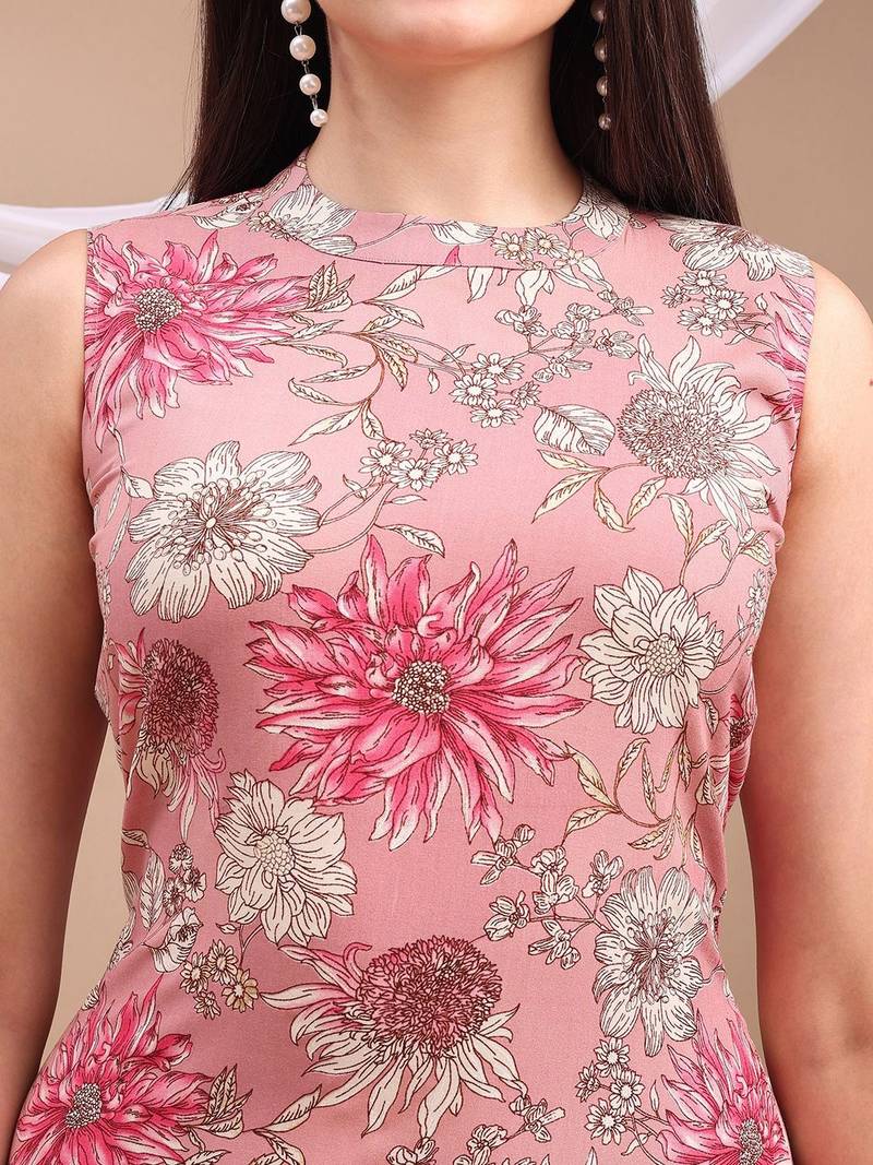 women floral printed regular kurta with palazzos