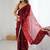 Maroon embellished sequinned satin designer saree